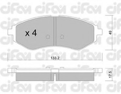 8225080 CIFAM Комплект тормозных колодок, дисковый тормоз