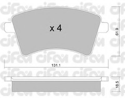 8228120 CIFAM Комплект тормозных колодок, дисковый тормоз