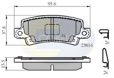 CBP3942 COMLINE Комплект тормозных колодок, дисковый тормоз