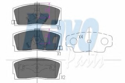 KBP1501 KAVO PARTS Комплект тормозных колодок, дисковый тормоз