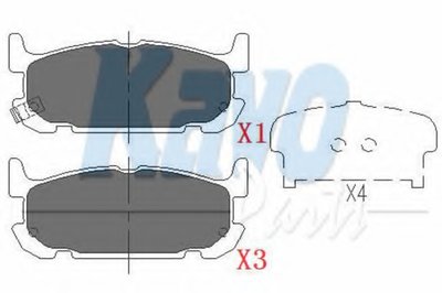 KBP6571 KAVO PARTS Комплект тормозных колодок, дисковый тормоз