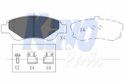 KBP9024 KAVO PARTS Комплект тормозных колодок, дисковый тормоз