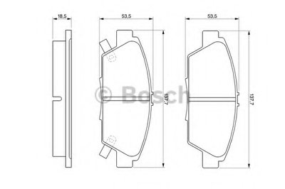 0986424289 BOSCH Комплект тормозных колодок, дисковый тормоз