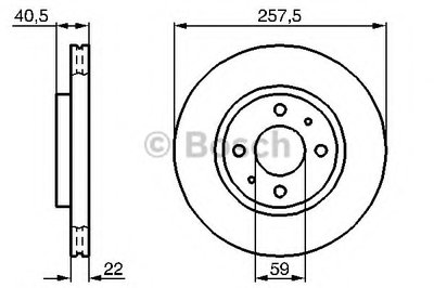 0986479B43 BOSCH Тормозной диск