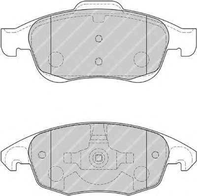 FDB1971 FERODO Комплект тормозных колодок, дисковый тормоз