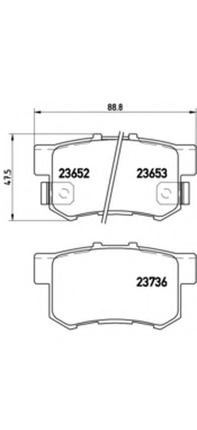 P28039 BREMBO Комплект тормозных колодок, дисковый тормоз