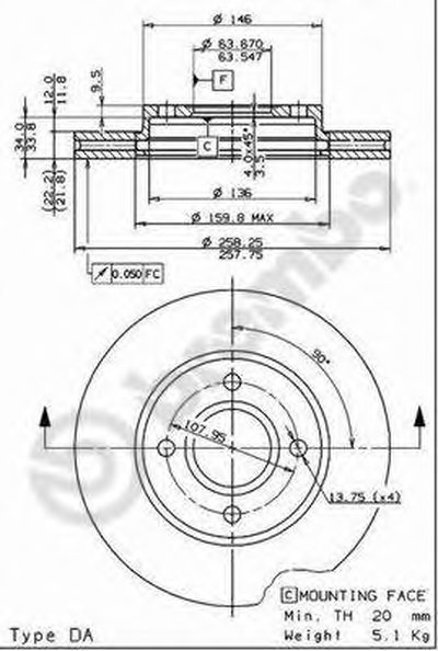 Тормозной диск COATED DISC LINE BREMBO купить