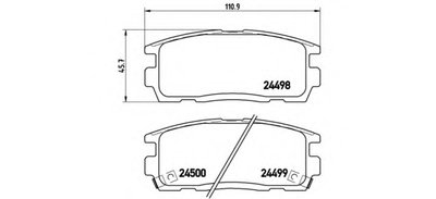 P10004 BREMBO Комплект тормозных колодок, дисковый тормоз