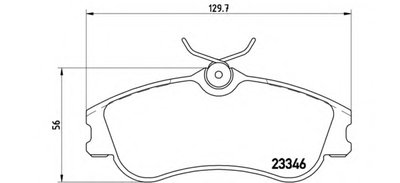 P61069 BREMBO Комплект тормозных колодок, дисковый тормоз