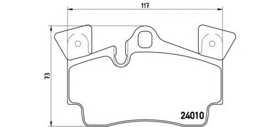 P85088 BREMBO Комплект тормозных колодок, дисковый тормоз