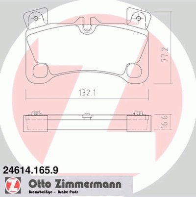 246141659 ZIMMERMANN Комплект тормозных колодок, дисковый тормоз