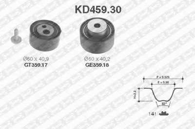 KD45930 SNR Комплект ремня ГРМ