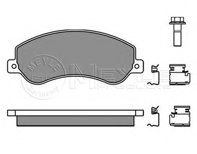 0252448419W MEYLE Комплект тормозных колодок, дисковый тормоз