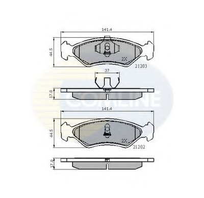 CBP0502 COMLINE Комплект тормозных колодок, дисковый тормоз