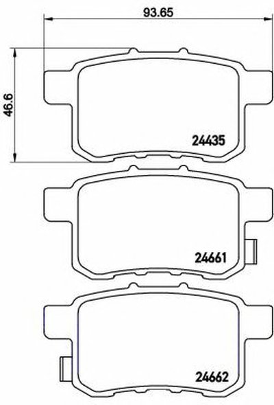 P28072 BREMBO Комплект тормозных колодок, дисковый тормоз