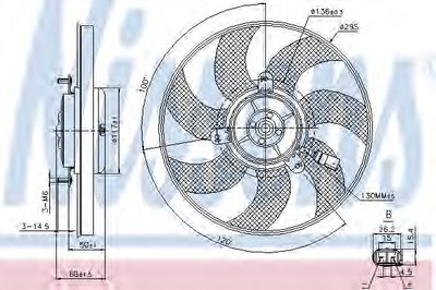 Вентилятор, охлаждение двигателя NISSENS купить