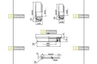 LO00523 STARLINE Комплект подшипника ступицы колеса