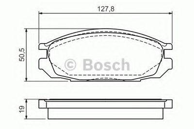 0986461133 BOSCH Комплект тормозных колодок, дисковый тормоз