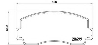 P54002 BREMBO Комплект тормозных колодок, дисковый тормоз