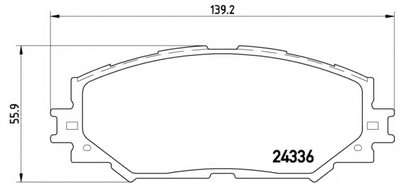 P83082 BREMBO Комплект тормозных колодок, дисковый тормоз