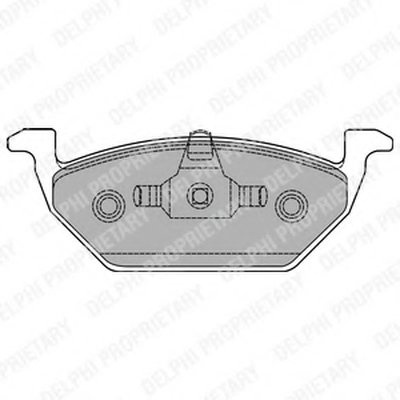 LP1436 DELPHI Комплект тормозных колодок, дисковый тормоз