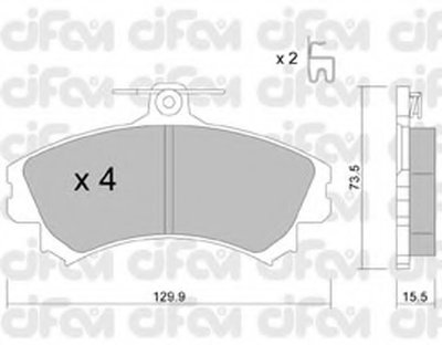 8222160 CIFAM Комплект тормозных колодок, дисковый тормоз