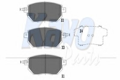 KBP6573 KAVO PARTS Комплект тормозных колодок, дисковый тормоз