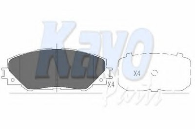 KBP9026 KAVO PARTS Комплект тормозных колодок, дисковый тормоз