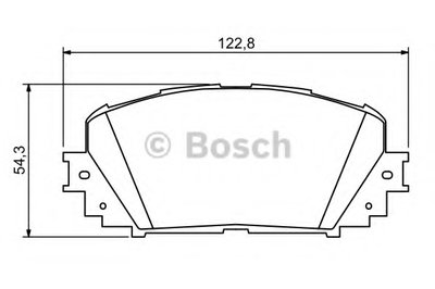 0986494196 BOSCH Комплект тормозных колодок, дисковый тормоз