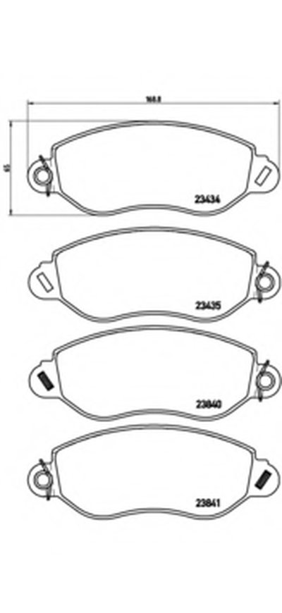 P24053 BREMBO Комплект тормозных колодок, дисковый тормоз