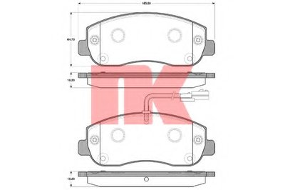 223966 NK Комплект тормозных колодок, дисковый тормоз