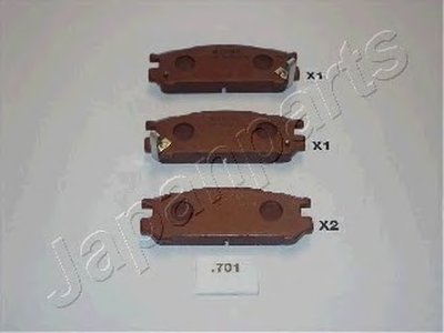 PP701AF JAPANPARTS Комплект тормозных колодок, дисковый тормоз