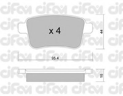 8228140 CIFAM Комплект тормозных колодок, дисковый тормоз