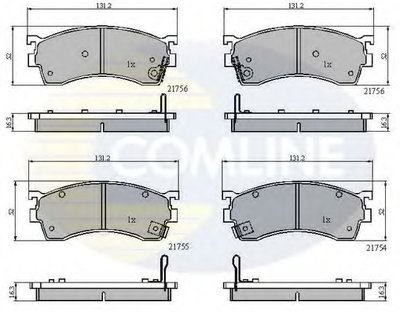 CBP3326 COMLINE Комплект тормозных колодок, дисковый тормоз