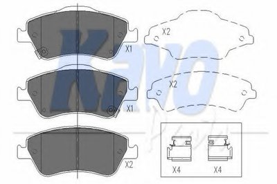 KBP9027 KAVO PARTS Комплект тормозных колодок, дисковый тормоз