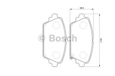 0986424663 BOSCH Комплект тормозных колодок, дисковый тормоз