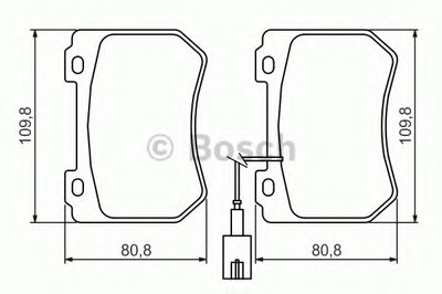 0986494402 BOSCH Комплект тормозных колодок, дисковый тормоз