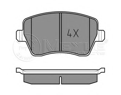 0252397317 MEYLE Комплект тормозных колодок, дисковый тормоз