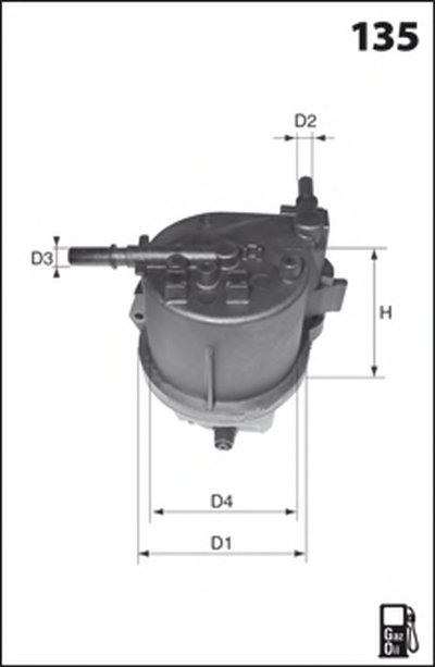 ELG5242 MECAFILTER Топливный фильтр