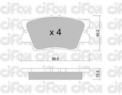 8227490 CIFAM Комплект тормозных колодок, дисковый тормоз