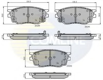 CBP3948 COMLINE Комплект тормозных колодок, дисковый тормоз