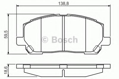 0986495126 BOSCH Комплект тормозных колодок, дисковый тормоз