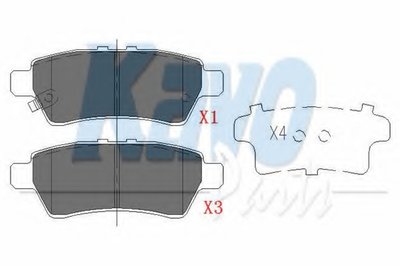 KBP6575 KAVO PARTS Комплект тормозных колодок, дисковый тормоз