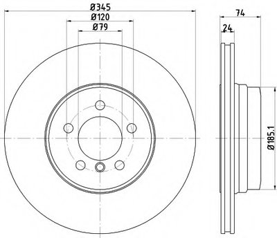 8DD355122251 HELLA PAGID Тормозной диск