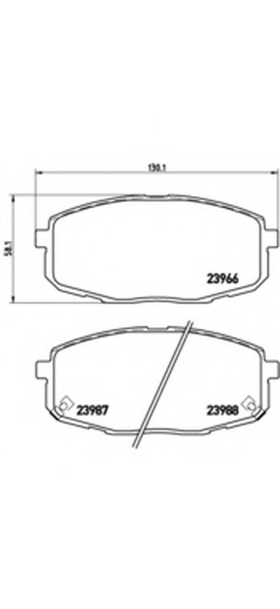 P30034 BREMBO Комплект тормозных колодок, дисковый тормоз