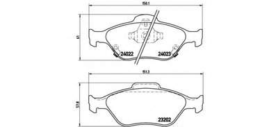 P83085 BREMBO Комплект тормозных колодок, дисковый тормоз