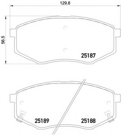 P30055 BREMBO Комплект тормозных колодок, дисковый тормоз