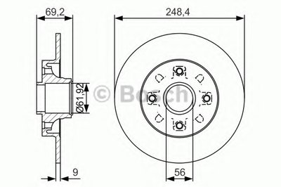 0986479S43 BOSCH Тормозной диск