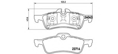 P06032 BREMBO Комплект тормозных колодок, дисковый тормоз