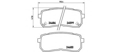 P30035 BREMBO Комплект тормозных колодок, дисковый тормоз